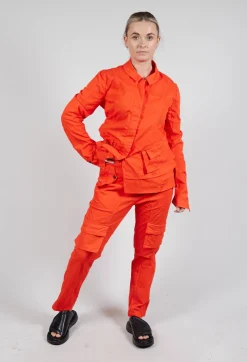 Rundholz Dip Trousers^Straight-Leg Trousers with Cargo Pockets in Mandarine