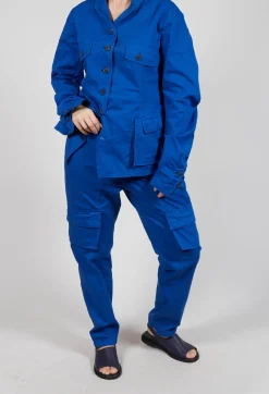Rundholz Dip Trousers^Straight-Leg Trousers with Cargo Pockets in Royal