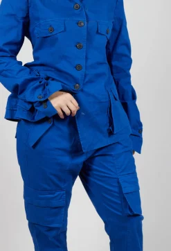 Rundholz Dip Trousers^Straight-Leg Trousers with Cargo Pockets in Royal