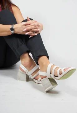 IXOS Flats^Strappy Heeled Sandals in Gesso