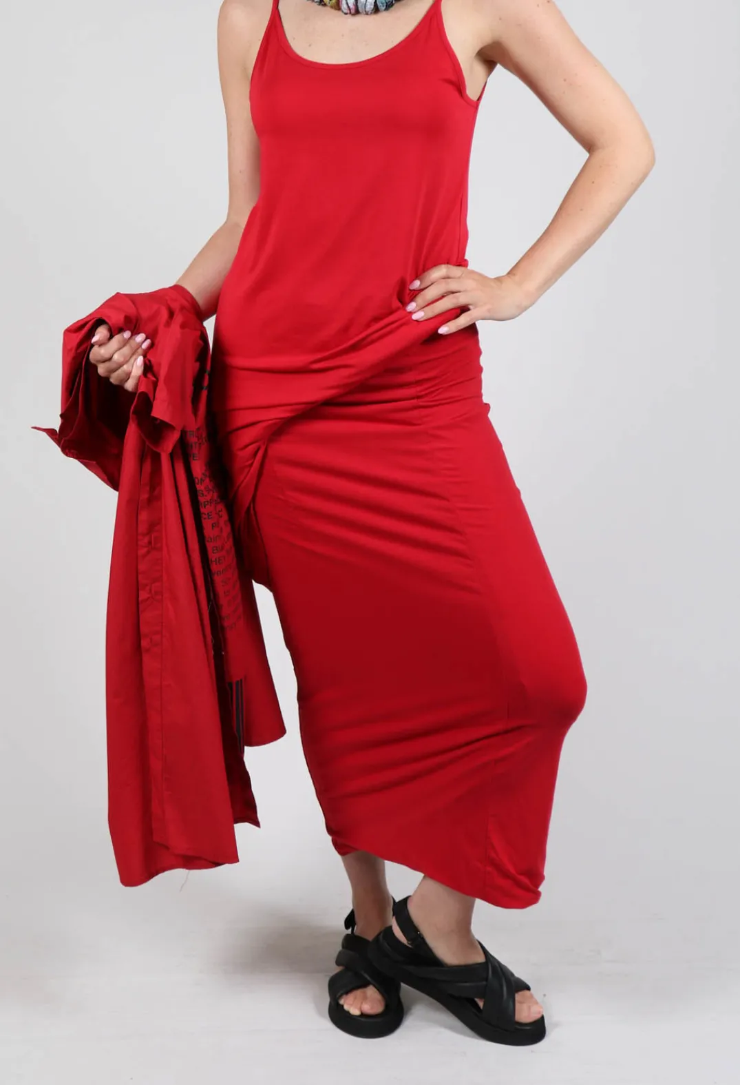 Rundholz Black Label Dresses^Strappy Jersey Dress in Chili