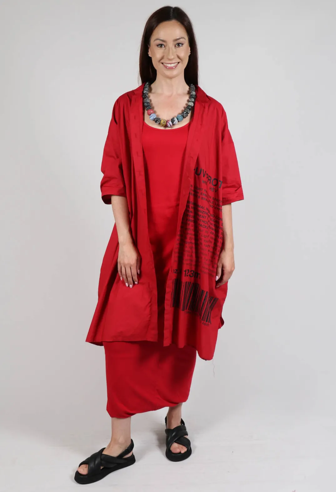 Rundholz Black Label Dresses^Strappy Jersey Dress in Chili