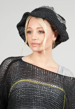 Umit Unal Hats^Straw Woven Hat in Original Black