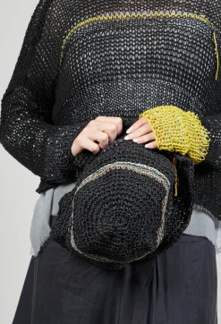 Umit Unal Hats^Straw Woven Hat in Original Black