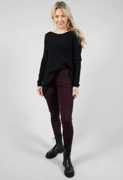 Sarah Pacini Leggings^Stretch Fit Long Leggings in Plum