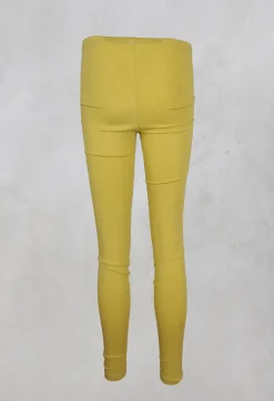 Crea Concept Leggings^Stretch Jersey Leggings in Mustard