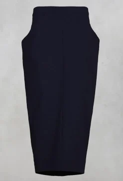 Les Filles d'Ailleurs Skirts^Stretch Polka Dot Skirt with Pocket in Blue