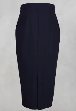 Les Filles d'Ailleurs Skirts^Stretch Polka Dot Skirt with Pocket in Blue