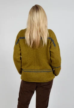 Operificio Neirami Cardigans^Stripe Cardigan in Cedro and Rig Grigion