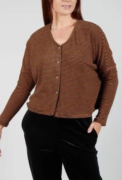 Operificio Neirami Cardigans^Stripe Cardigan in Zucca