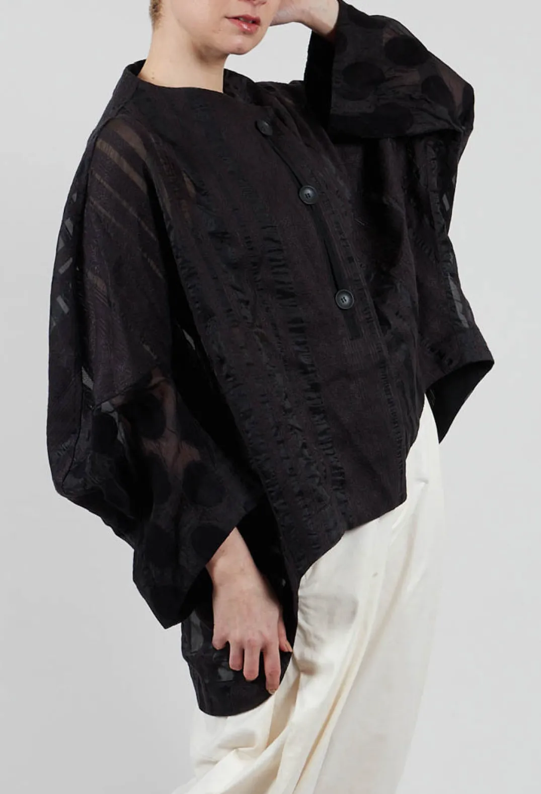 Moyuru Shirts & Blouses^Stripe Jacket in Black
