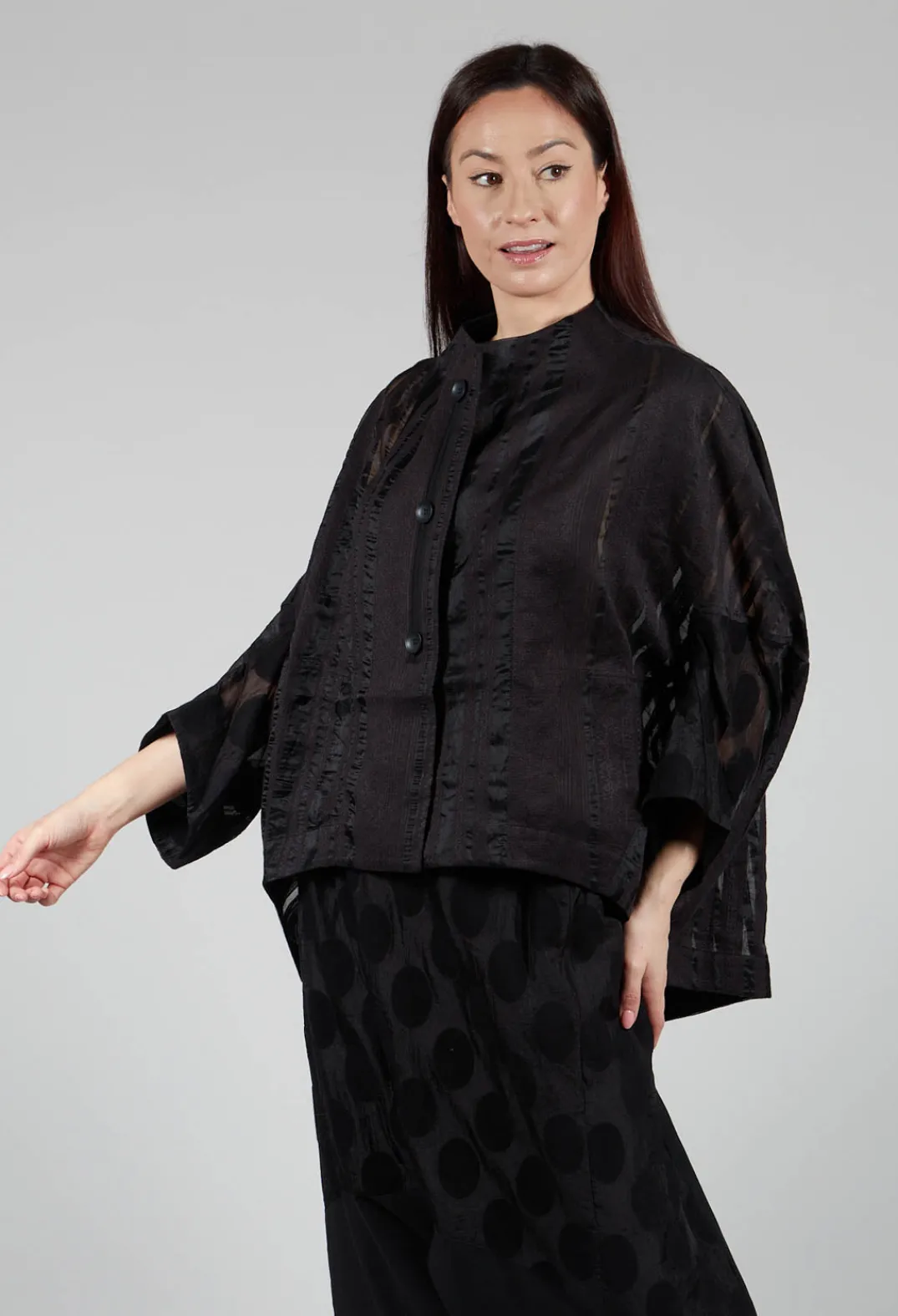 Moyuru Shirts & Blouses^Stripe Jacket in Black