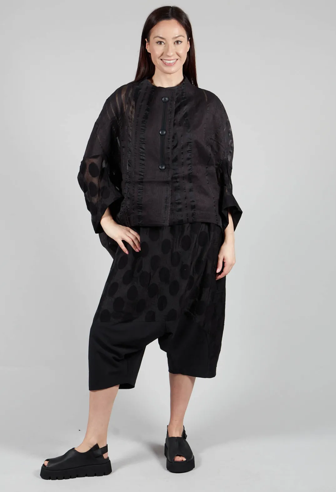Moyuru Shirts & Blouses^Stripe Jacket in Black