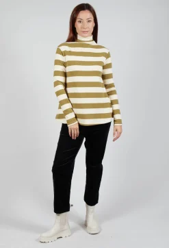 Operificio Neirami Jumpers^Stripe Roll Neck Jumper in Riga Cedro