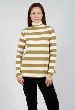 Operificio Neirami Jumpers^Stripe Roll Neck Jumper in Riga Cedro