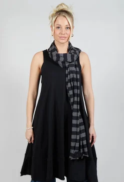 Pluslavie Scarves^Stripe Scarf in Black and Grey