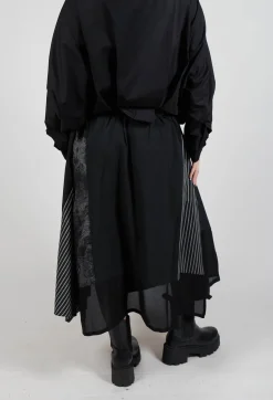 Moyuru Skirts^Stripe Skirt in Black