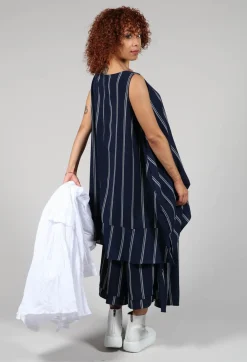 Moyuru Shirts & Blouses^Stripe Sleevless Top in Navy