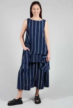Moyuru Shirts & Blouses^Stripe Sleevless Top in Navy