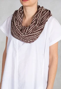 Never D Less Scarves^Stripe Snood in Bordeaux