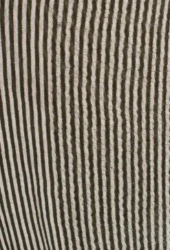 Never D Less Scarves^Stripe Snood in Military Green/Ecru