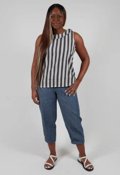 Thing Tops^Stripe Top in Light Grey