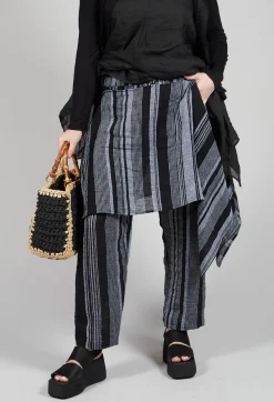 Kedziorek Trousers^Stripe Trousers in Black and Grey
