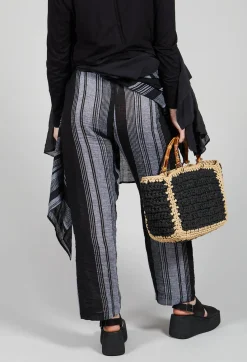 Kedziorek Trousers^Stripe Trousers in Black and Grey