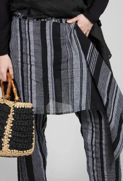 Kedziorek Trousers^Stripe Trousers in Black and Grey