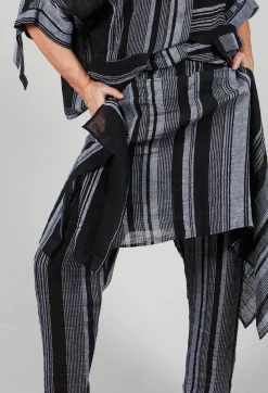 Kedziorek Trousers^Stripe Trousers in Black and Grey
