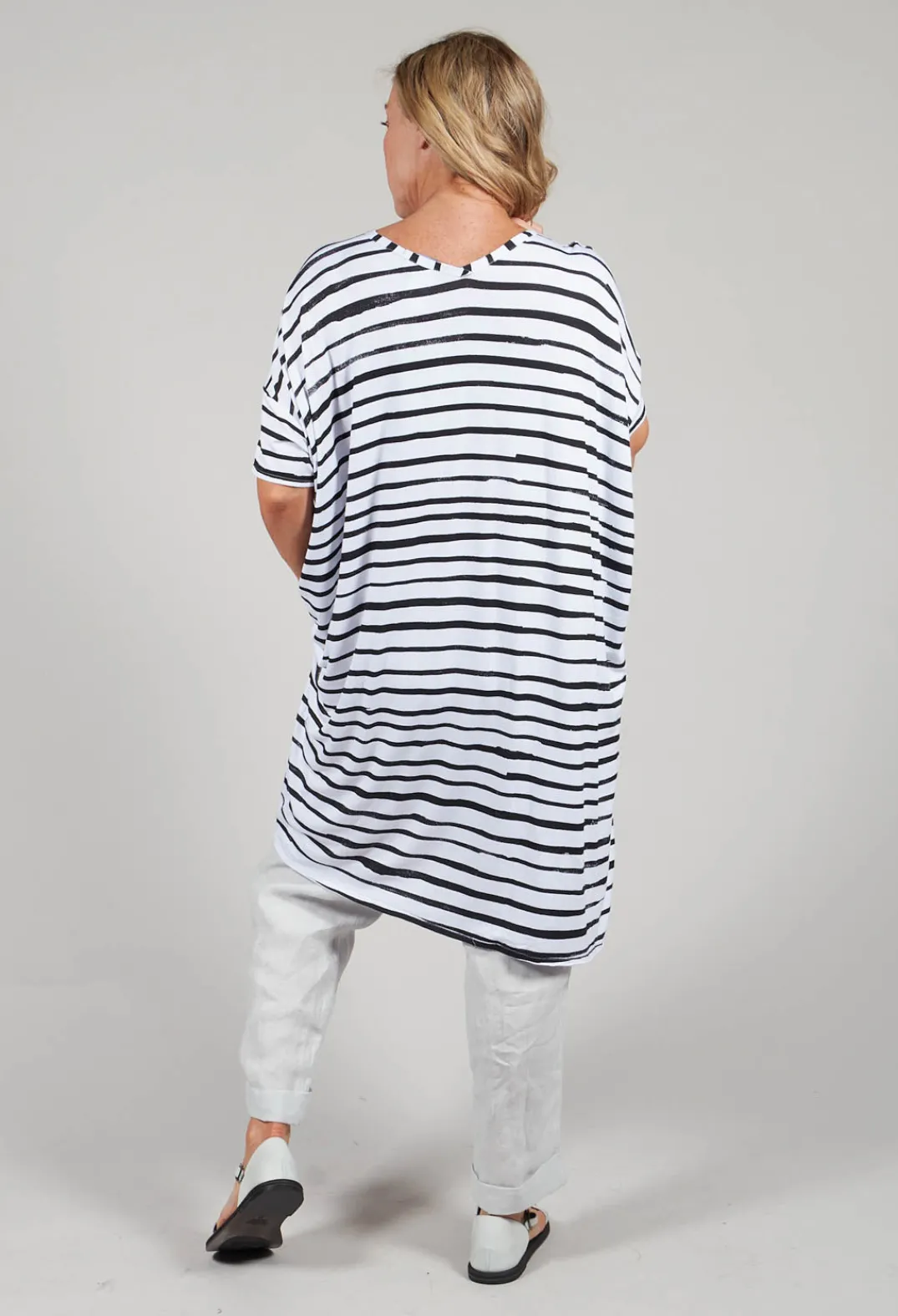 Kedziorek Tops^Stripe Tunic in White
