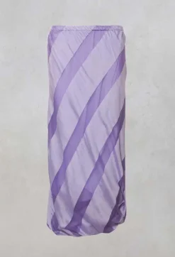 Out of Xile Skirts^Striped Bubble Skirt in Lavender