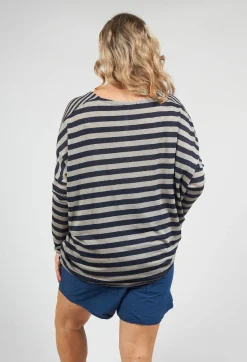 Album Di Famiglia Cardigans^Striped Cardigan in Navy