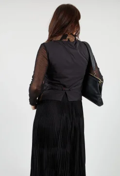 Aleksandr Manamis Jackets^Striped Corduroy Waistcoat in Black and Brown