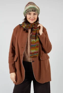 Butapana Scarves^Striped Cotton Scarf in Olive