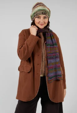 Butapana Scarves^Striped Cotton Scarf in Periwinkle
