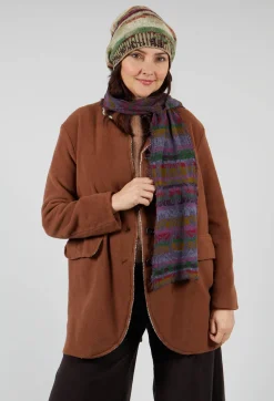 Butapana Scarves^Striped Cotton Scarf in Periwinkle