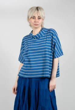 Operificio Neirami Tops^Striped Cotton Top in Sabbia