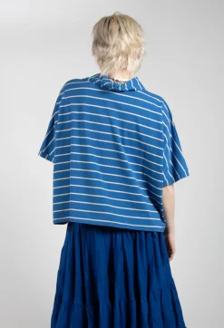 Operificio Neirami Tops^Striped Cotton Top in Sabbia