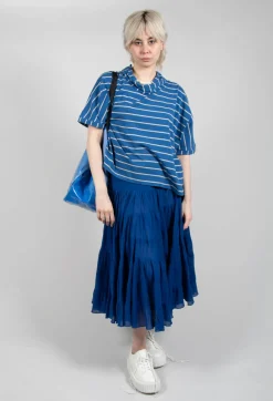 Operificio Neirami Tops^Striped Cotton Top in Sabbia