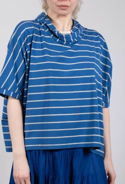Operificio Neirami Tops^Striped Cotton Top in Sabbia