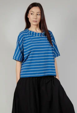 Operificio Neirami Tops^Striped Cotton Top in Sabbia
