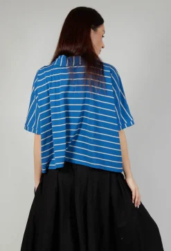 Operificio Neirami Tops^Striped Cotton Top in Sabbia