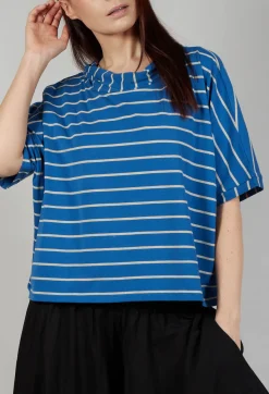 Operificio Neirami Tops^Striped Cotton Top in Sabbia