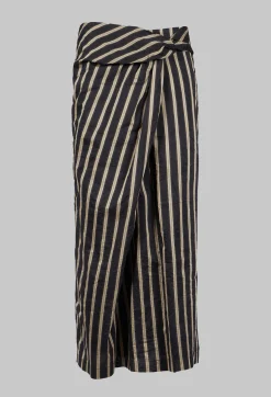 Malloni Skirts|Co-ords & Suits^Striped Cross Over Pencil Skirt in Singapura Nero