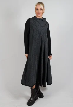 Xenia Design Dresses^Striped Dras Dress in Black