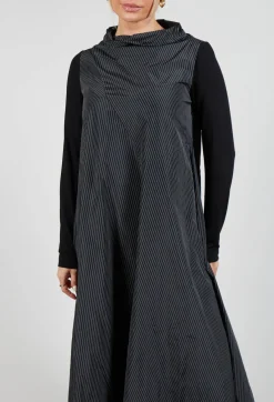 Xenia Design Dresses^Striped Dras Dress in Black