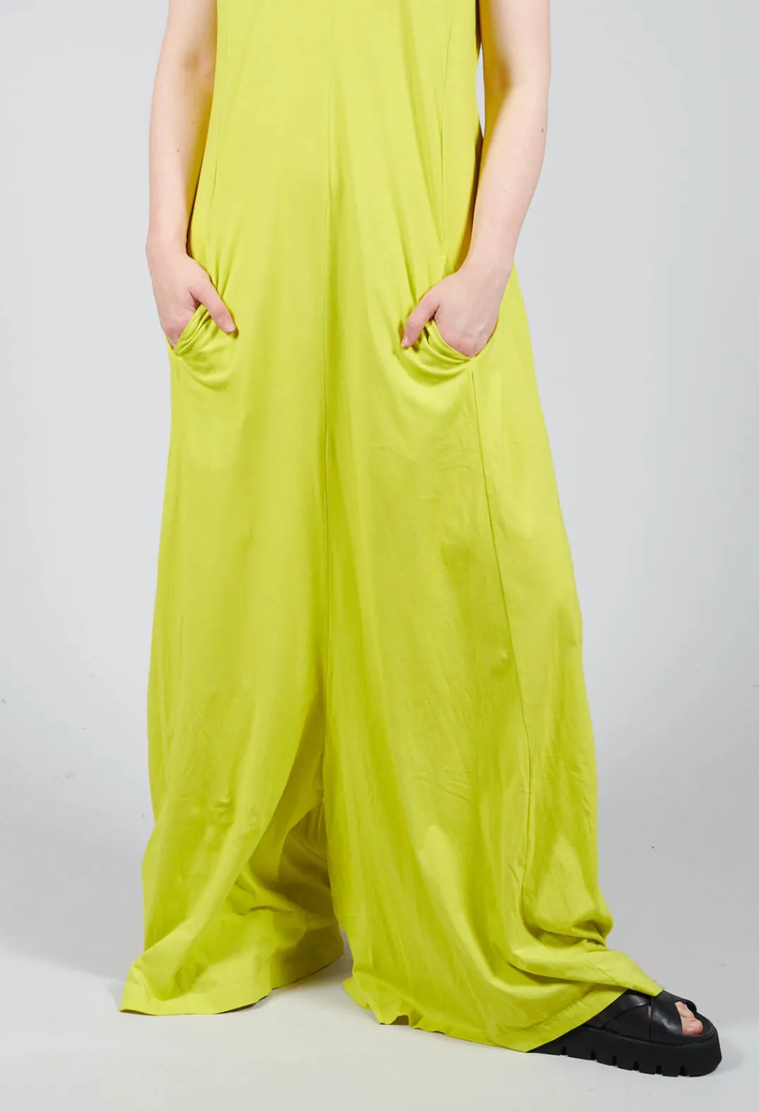 Rundholz Dip Jumpsuits^Striped Dye Effect Overalls with V Back in Spring