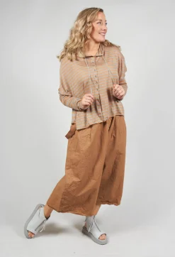 Album Di Famiglia Cardigans^Striped Hooded Cardigan in Pottery