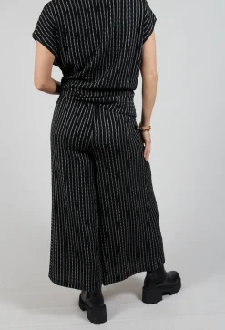Xenia Design Trousers^Striped Joso Trousers in Black